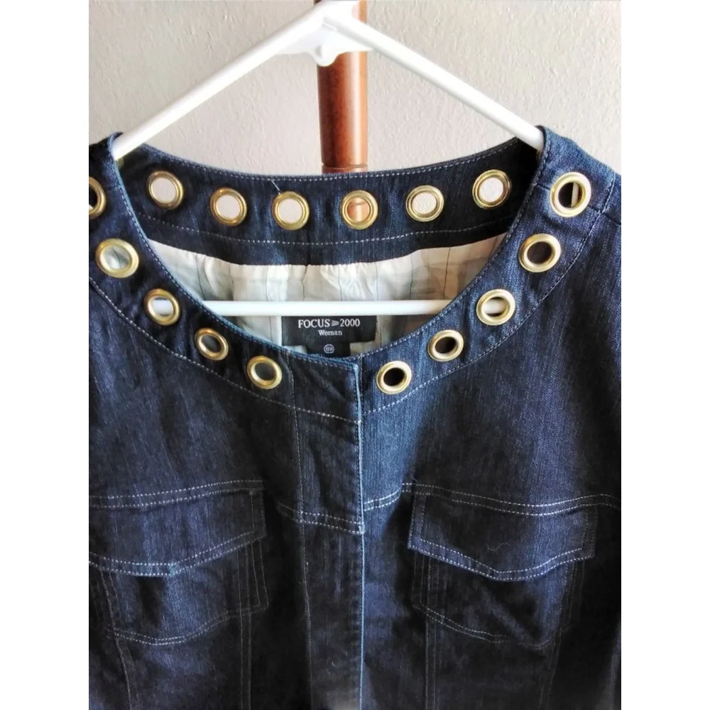 Focus 2000 Embellished Jean Jacket EUC - Picture 5 of 5